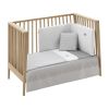 Jgo 2 Pcs.colcha I-v. Cuna 70 Vichy10 Gris 70x140x3 Cm - Cambrass