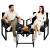 Conjunto Muebles Jardín con 2 Sillas y Mesa Negro - imagen 3