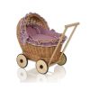Cochecito de Muñecas My Sweet Baby de Mimbre Rosa Natural
