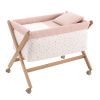 Minicuna Tijera Madera Calma Rosa/natural 55x87x74 Cm - Cambrass