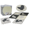 Alfombra Puzzle Suave Educativa de Espuma EVA Gris 28 Piezas