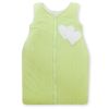 Cotton Sleeping Bag For Children, Size M, 6-12 Months, Tog 2.5, All-season, Hearts Green Strips