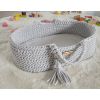 Moisés Boho para Muñecas My Sweet Baby - Algodón Gris Claro - imagen 2