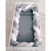 Protector de Cuna Knot Bumper XXL My Sweet Baby - Blanco y Gris - imagen 3