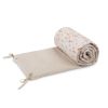 Protector de Cuna de Terciopelo Beige para Bebés Sensillo