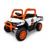 Lean Cars GTS2299-H naranja 24V con puertas abatibles y faros, detalle cabina ecopiel