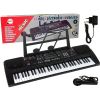 Teclado Negro con Micrófono Instrumento Musical