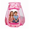 Casa de juego rosa de Lean toys, plegada y lista para transportar.