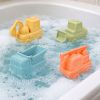 Juguetes de goma para baño, vehículos desmontables (4 piezas)