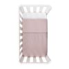 Funda nórdica minicuna Unic Cambrass color rosa, vista frontal