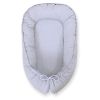 Baby Nest Double-sided Premium Cocoon For Infants Bobono- White Polka Dots On Grey/grey