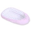 Baby Nest Double-sided Premium Cocoon For Infants Bobono- Dots On Pink/ Grey Stars