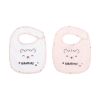 Set de 2 Baberos Bear with me Rosa Kikkaboo para Bebé