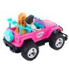 Coche off-road rosa en el jardín, ideal para jugar al aire libre