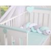 Protector de Cuna Trenzado My Sweet Baby Knot Bumper Gris-Menta