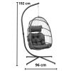 Silla Colgante de Jardín con Cojines y Estructura Marrón - imagen 3