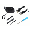 Contenido del dron R/C: hélices, cables y destornillador incluidos