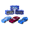 Juego de coches con resortes en maletín metálico, 16 piezas