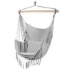 Silla Hamaca Brasilera Gris Iso Trade con 2 Cojines