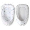 Baby Nest Double-sided Premium Cocoon For Infants Bobono- Stars Blue-grey/grey
