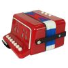 Acordeón rojo para jugar en casa y promover la música.