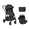 Carrito de Bebé 3en1 con Asiento Transformable Negro Kikkaboo