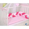 Protector de Cuna Knot Bumper My Sweet Baby - Rosa y Blanco - imagen 3