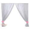 Cortinas para Niños con Corazones en Gris y Rosa My Sweet Baby