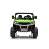Coche XMX623 Lean Cars blanco, detalle asiento ecopiel y sistema Bluetooth
