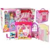 Casa de Muñecas Plegable con Muñeca Rubia y Accesorios