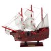 Modelo Decorativo de Barco de Vela Tres Mástiles Burdeos