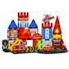 Bloques magnéticos coloridos para construir la estación de bomberos