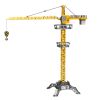 Grúa teledirigida Lean toys de plástico resistente con estructura de construcción