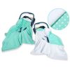 Manta de Cochecito de Bebé Doble Cara My Sweet Baby - Puntos Blancos en Verde Menta