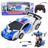 Auto Robot 2 en 1, Coche Policía RC 1:18