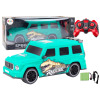 Coche de control remoto RC con dinosaurio, escala 1:10, verde