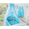 Dosel de Cuna My Sweet Baby - Corazones Blancos sobre Turquesa