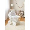 Carrito de Muñecas My Sweet Baby - Mimbre Blanco y Ropa Suave - imagen 2