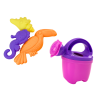 Set de Arena con Cubo, Pala, Rastrillo, Regadera y Unicornio Rosa