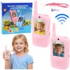 Walkie Talkies para Niños con Cámara y Grabación de Video Rosa