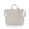 Bolso maternal Cambrass Sira beige, detalle tejido algodón reciclado