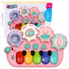 Piano Interactivo para Niños con Engranajes Rosa