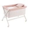 Minicuna Tijera Madera Calma Rosa/bco 55x87x74 Cm - Cambrass