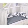 Protectores de Cuna Knot Bumper My Sweet Baby - Blanco, Gris y Antracita