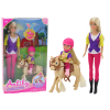 Set de Muñecas Anlily con una Niña y un Pony, Granja de Caballos