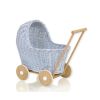 Carrito de muñecas de mimbre azul My Sweet Baby - Artesanal