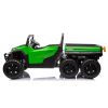 Vehículo 6 ruedas Lean Cars 163 cm verde, vista lateral con puertas abatibles