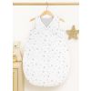 Cotton Sleeping Bag For Children, Size M, 3-12 Months, Tog 2.5, All-season - Mini Gray Stars