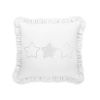 Decorative Pillow With Application - White