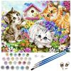 Pintura por Números Gatos 40x50cm Maaleo - Arte para Todos